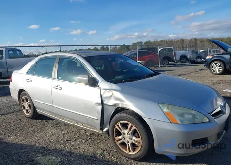 2007 Honda Accord 2.4 Ex из США, поврежденный, VIN 1HGCM56757A082252